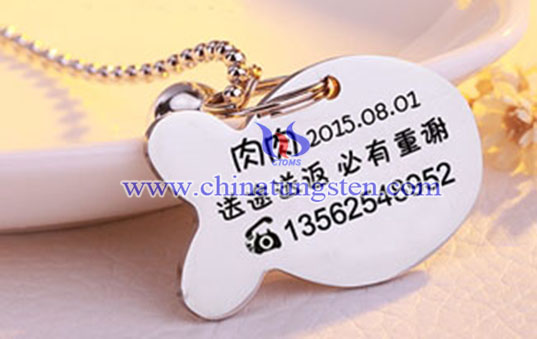 fish tungsten dog ID tag image