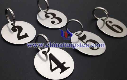 round tungsten numbered tag image