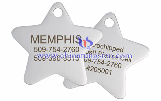 star tungsten dog ID tag image