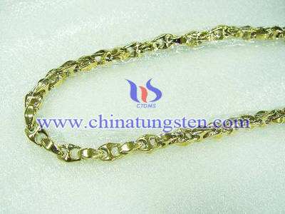 tungsten fake gold necklace